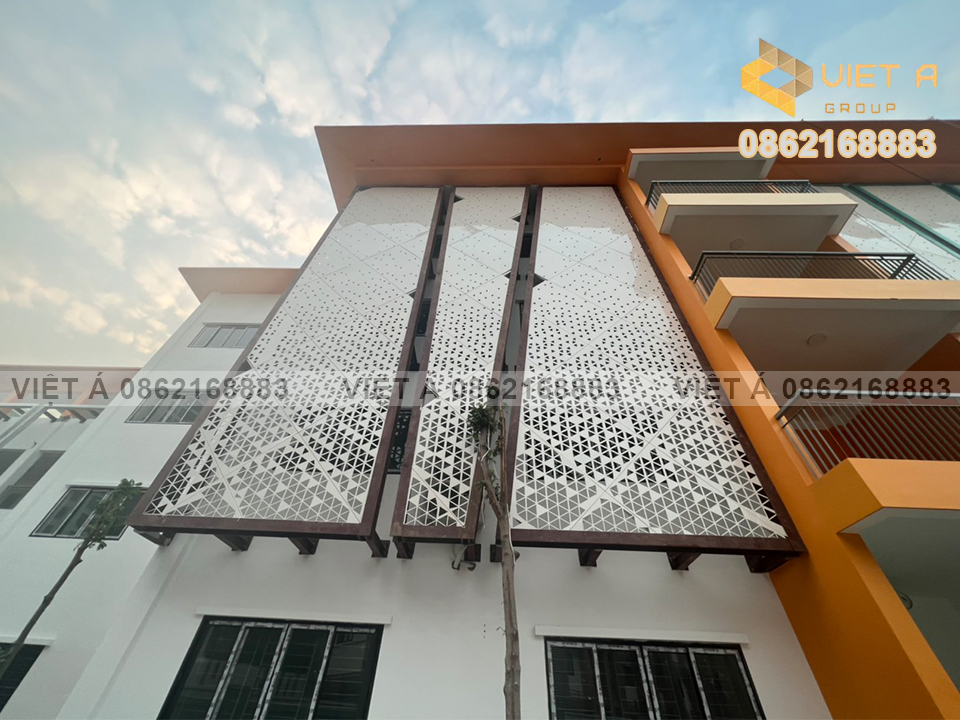 Tấm nhôm facade Việt Á Group tại công trình thực tế