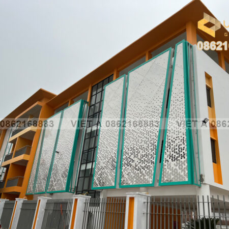 Tấm nhôm đục lỗ CNC 2 Tấm nhôm facade chống nắng và cách nhiệt hiệu quả