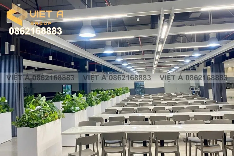Lam Nhôm Hộp 30x150 Cho Nhà Ăn Khu Công Nghiệp Vishi Nghệ An: Đầu Tư Thông Minh Cho Không Gian Ăn Uống 28 Thiết kế lam nhôm hộp 30x150 trang trí nhà ăn phù hợp mọi phong cách công nghiệp
