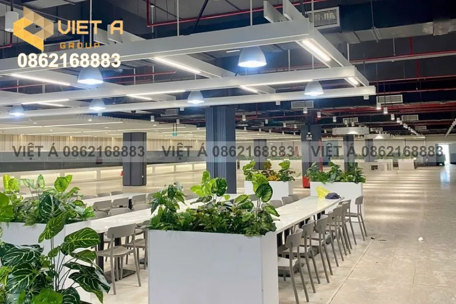 Lam Nhôm Hộp 30x150 Cho Nhà Ăn Khu Công Nghiệp Vishi Nghệ An: Đầu Tư Thông Minh Cho Không Gian Ăn Uống 18 Không gian nhà ăn nổi bật với lam nhôm hộp 30x150 trang trí nhà ăn