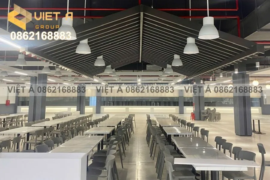 Lam Nhôm Hộp 30x150 Cho Nhà Ăn Khu Công Nghiệp Vishi Nghệ An: Đầu Tư Thông Minh Cho Không Gian Ăn Uống 24 Ứng dụng lam nhôm hộp 30x150 trang trí nhà ăn trong thiết kế khu công nghiệp