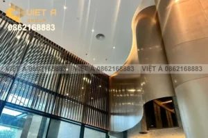 Tổ đội thi công lam nhôm hộp 30x80 – Dự án Hdmon 89 Láng Hạ
