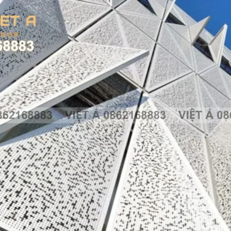 Mẫu tấm nhôm đục lỗ CNC làm lam chắn nắng tại Hà Nội