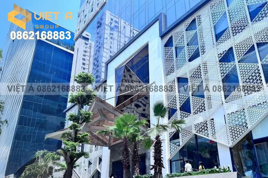 Thi công đồng bộ tấm ốp nhôm CNC, lam nhôm trang trí và tấm ốp nhôm Facade cho G-Group