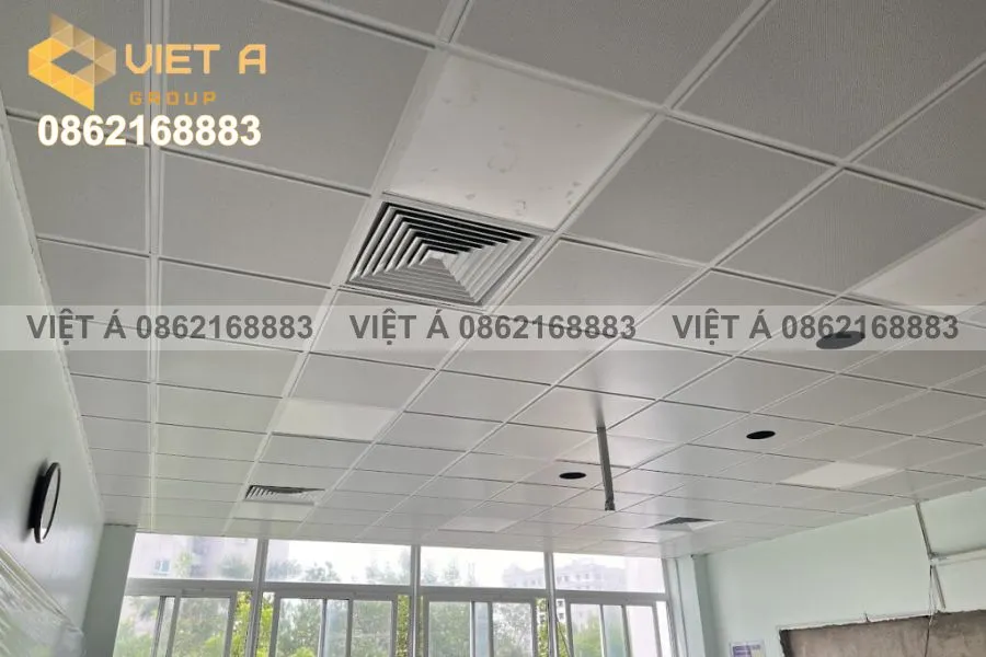 Toàn cảnh công trình sử dụng trần nhôm layin 600x600 Hà Nội