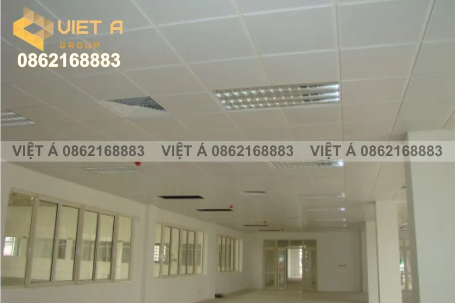 Kết cấu hoàn thiện trần nhôm layin 600x600 Hà Nội sau thi công