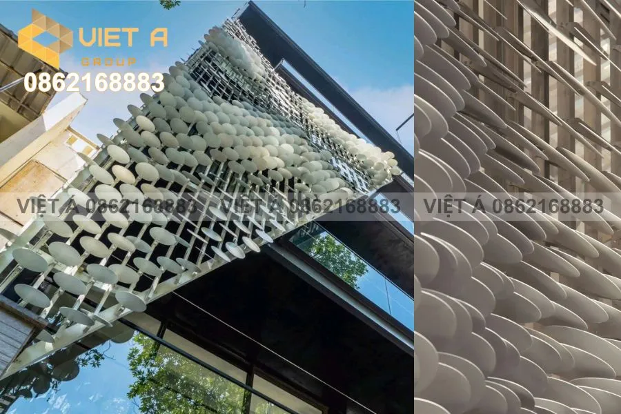 Tấm Nhôm Trang Trí Ngoài Trời: Độ Bền Cao, Thiết Kế Sang Trọng Cho Công Trình 29 Mẫu tấm nhôm trang trí facade kiến trúc độc đáo