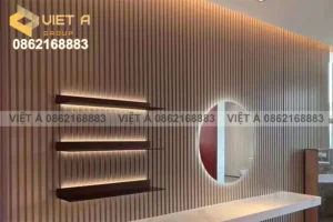 Tấm nền Nhôm Lam Sóng màu đồng ánh kim – xu hướng thiết kế 2025