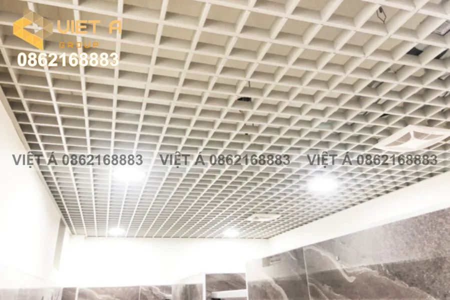 Trần Caro Vuông nhôm trắng tạo cảm giác rộng và sáng