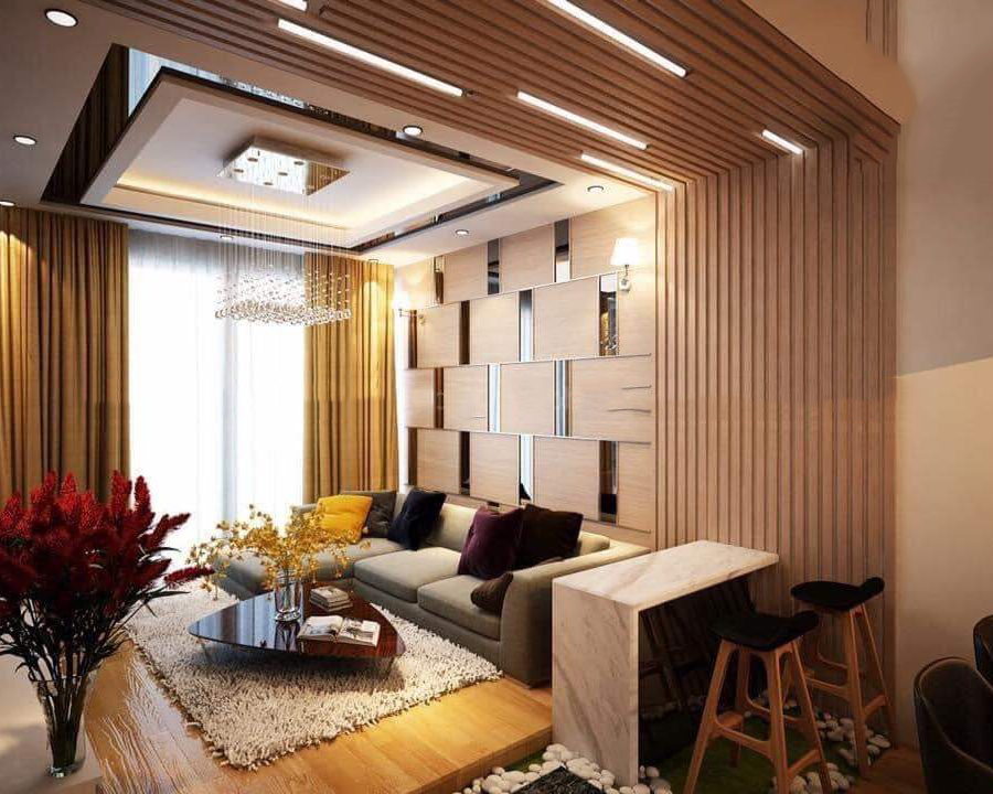 Đơn vị thi công trần nhôm phòng khách đẹp, giá rẻ tại Hà Nội 5 Các mẫu trần nhôm phòng khách "Hút khách" nhất tại Việt Á Group