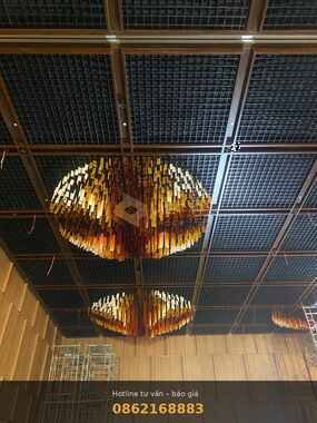 Trần nhôm caro ballroom Sun Gallery Hạ Long