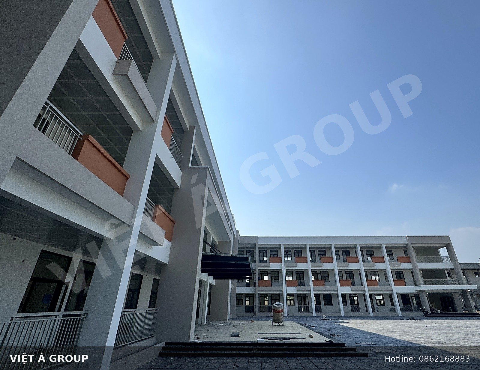 Trường tiểu học Hoàng Kim, xã Yên Lãng sau khi cải tạo, xây dựng mở rộng